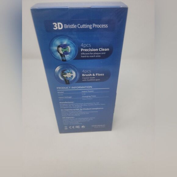 Rotating Electric Toothbrush for Adults with 8 Brush Heads (2 Types), 4 Modes - Picture 6 of 6